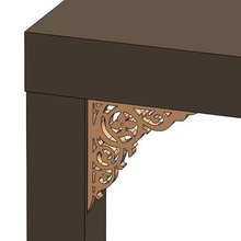 corner bracket table 3d print model - Mito3D