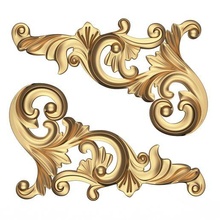 corner carved plaster molding decoration 05 architecture decor scroll ornament classical baroque classic wood 3dmodel cnc ornamental wooden carving element medallion leaves cornice onlay 3d print model - Mito3D
