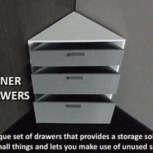 corner drawers home workshop valentines day gifts unique triangular trendy traingle tidy storage space saving small sliding screws screw present practical pantry office supplies equipment parts nuts bolts novel multi-part kitchen household house holder happy birthday gift designer decor container components bathroom 3d print model - Mito3D