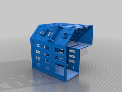 corner house h0 thing 3d print model - Mito3D