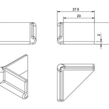 corner protector furniture corners protection protective cap decor 3d print model - Mito3D