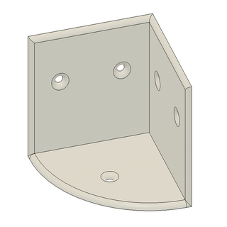 corner support bracket household 3d print model - Mito3D