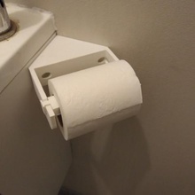 corner toilet paper holder home wc angle bathroom 3d print model - Mito3D