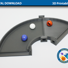 corner tracks marble sports racing - modular racetrack toy stem 3d print model - Mito3D