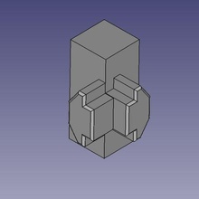 esquina v slot carril insertar herramienta freecad 3d print model - Mito3D
