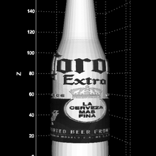 corona cerveza botella litofano 3d print model - Mito3D
