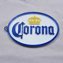 corona beer key ring 3d print model - Mito3D