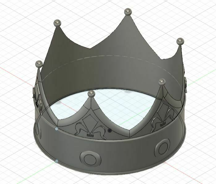 coroa rey rei 3D print model - Mito3D