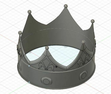 corona de rey king crown 3d print model - Mito3D
