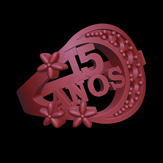corona luna quinceañera os joyería joya 3d corazón impresión culto anillos quince años 3d print model - Mito3D