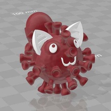 corona tabby slime art les créatures 3d print model - Mito3D