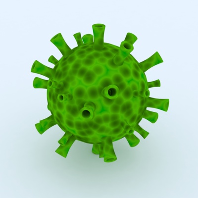 corona virus arte 3d stampabile modello pezzo struttura 3d print model - Mito3D