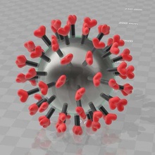 corona virus 3d print - going viral hearts art sculptures 3d print model - Mito3D