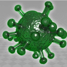 corona virus hollow 2 3 mm shell various biology 3d print model - Mito3D