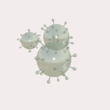 corona virus de la gousse divers des bactéries jeu 3d print model - Mito3D
