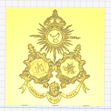 coronation brotherhood shield various holy week saintly jesus maria 3d print model - Mito3D