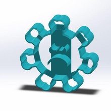 coronavirus à l'emporte-pièce la maison cuisine cookie coockie 2019-covid de médecine virus couronne covid covid-19 art dessin animé emporte-pièce 3d print model - Mito3D
