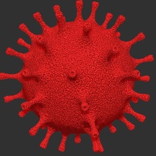 coronavirus covid-19 l'impression 3d ready stl, obj formats art le sras vih virus de la grippe malade maladie masque bouclier visage italie l'épidémie pandémie états-unis chine 3d print model - Mito3D