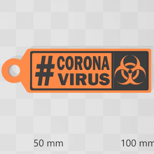 coronavirus key chain covid19 home covid 19 virus pandemic quarantine 3d print model - Mito3D