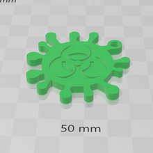 coronavirus key chain covid19 home covid 19 virus pandemic quarantine 3d print model - Mito3D