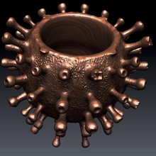 coronavirus-matte Kunst 3d print model - Mito3D