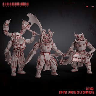 corpse lovers cult chonkers pre-supported Game wh40k tabletop 28mm presupported wargame grimdark chaos cultist renegade sci-fi stl underhive 3d print model - Mito3D