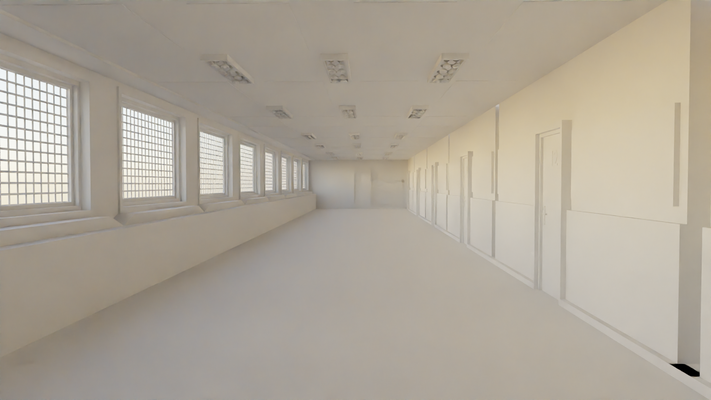 corridor hallway no material room hotel doors hotels hallways corridors door interior hall 3d print model - Mito3D
