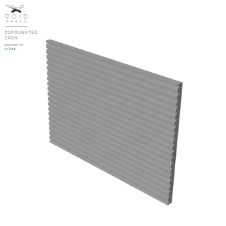 oluklu Demir duvarlar duvar bariyer şablon 3d print model - Mito3D