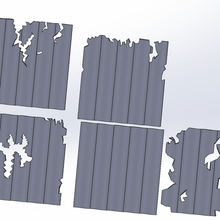 acanalado paneles 10cm juego martillo guerra warhammer40k paisaje panel dispersión terreno necromunda industrial 3d print model - Mito3D