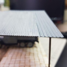 corrugated trapezoidal metal sheet 1 87 scale 1:87 3d print model - Mito3D