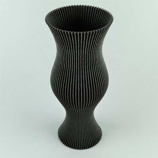 ondulato vaso art corrugate pot di fiori la creatività creativo decorazione le decorazioni decorativo modalità i vasi il 3D print model - Mito3D