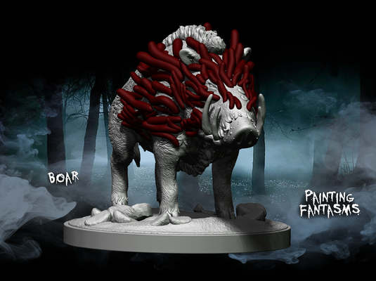 corrupted boar princess mononoke okkoto anime ghibli mini dungeons fantasy dragons tabletop dnd beast 3d print model - Mito3D