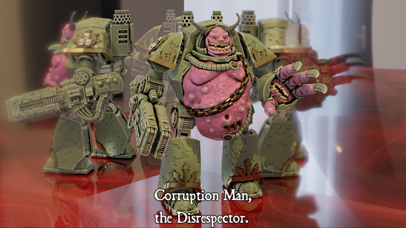 corruzione uomo contemner caos csm jarhead dreadnought traditore legione corrotti caotico male 3d print model - Mito3D