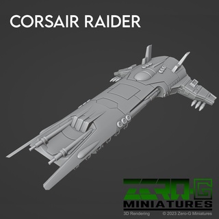 corsair raider 3d print resin spaceship wargaming game fleet 3d print model - Mito3D