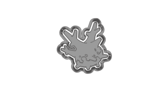 corsola Pokémon coupeur timbre biscuit forme 3d print model - Mito3D
