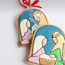 cortador bolacha natale presepio carimbo taglierina biscotto Natale santa claus Gesù maria jose papai noel 3d print model - Mito3D