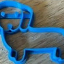 cortador perro tejonero pasta americana galleta pastas biscoito 3d print model - Mito3D