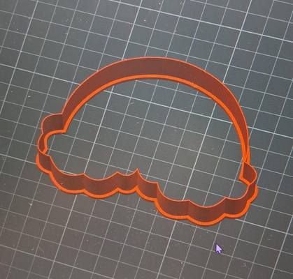 cortador arcoiris y nuvens 4 polegadas ferramentas galletas fundente pasteleria reposteria 3d print model - Mito3D