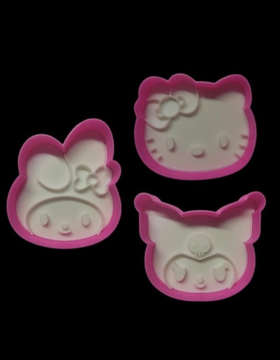 cortador galleta yavru kedi çiçek kurabiye kesici galletalar 3d print model - Mito3D