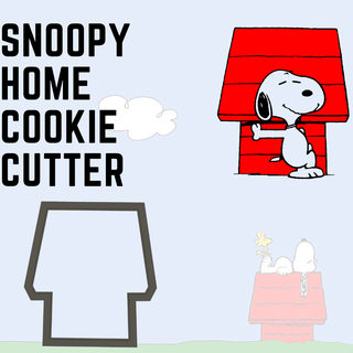 cortador de galletas casa snoopy cookie cutter charlie brown woodstock peanuts 3d print model - Mito3D