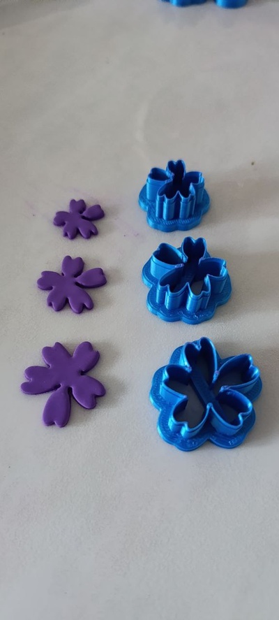 cortador forma flor joyería joya colgante pendiente llavero pendientes arcilla polímero galletas primavera 3d print model - Mito3D