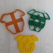 cortador Galleta pitbull biscuit coupeur sello timbre boulangerie perro chien 3d print model - Mito3D