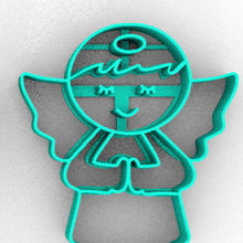 cortador galletas angel- angel cookie cutter stam anjo cortante 3d print model - Mito3D