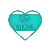 cortador galletas coração amo 14 fevereiro san valentin ferramenta amor 3d print model - Mito3D