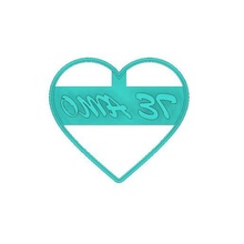 cortador galletas corazon te amo 14 febrero san valentin artilugio amor 3d print model - Mito3D