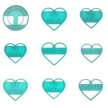 cortador galletas corazon te amo 14 febrero san valentin amor herramienta 3d print model - Mito3D