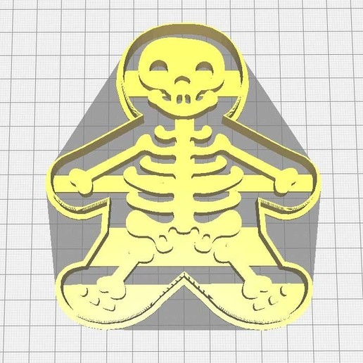 cortador galletas di zenzero uomo esqueleto strumento halloween le ossa fondant galleta cortante cookie cutter 3D print model - Mito3D