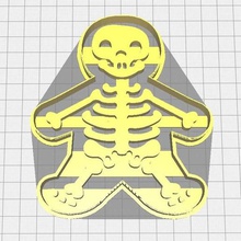 cortador galletas de jengibre hombre esqueleto la herramienta el halloween los huesos fondant galleta cortante 3d print model - Mito3D