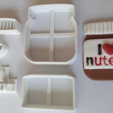 cortador pote nutella biscoito doces massa americana bolacha 3d print model - Mito3D