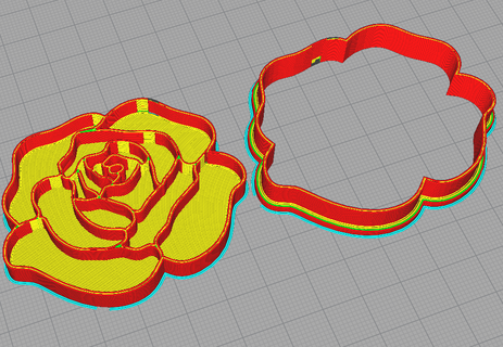 cortador sello rosa rose cookie cutter stamp Various cutters seal bakery 3d print model - Mito3D